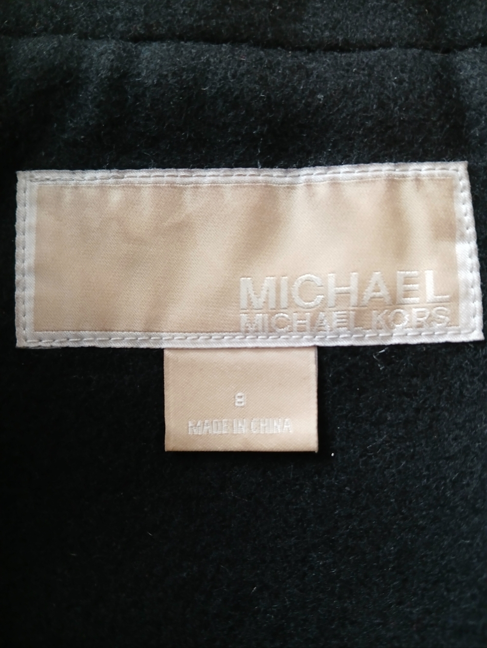 Michael Kors 8 Two-Tone Black and Charcoal Pea Coat Asymmetrical Moto Jacket - Picture 3 of 6